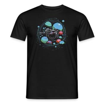 Astrofotografie Kamera Astronomische Astronomie - Männer T-Shirt - Schwarz - Vorne - AI Model Male 178 light (178cm)