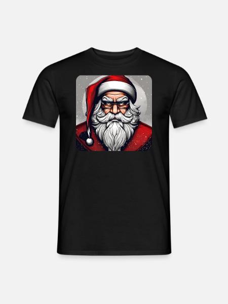 Evil grim Santa Claus - Men's T-Shirt - black