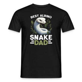 Boule Albino Phyton Serpent venimeux Serpent albinos - T-shirt homme - noir - Devant - AI Model Male 178 light (178cm)