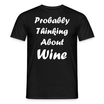 Wine - T-shirt homme - noir - Devant - AI Model Male 178 light (178cm)