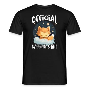 Schlafende Fuchs Schlafmütze Nickerchen Schlaf Fuchs Liebhaber - Männer T-Shirt - Schwarz - Vorne - AI Model Male 178 light (178cm)
