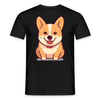 Niedliches Hundedesign für Hundebesitzer - Männer T-Shirt - Schwarz - Vorne - AI Model Male 178 light (178cm)