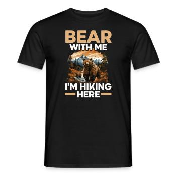 Ours Randonnée Escalade Randonneur Ours Amoureux - T-shirt homme - noir - Devant - AI Model Male 178 light (178cm)