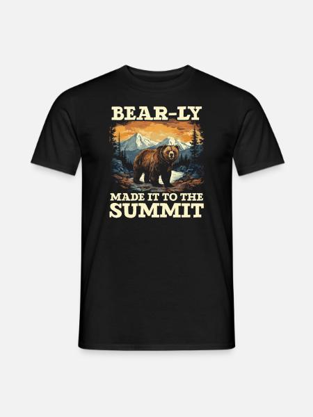 Bär Wandern Bergsteigen Wanderer Bärenliebhaber - Männer T-Shirt - Schwarz