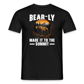 Bär Wandern Bergsteigen Wanderer Bärenliebhaber - Männer T-Shirt - Schwarz - Vorne - AI Model Male 178 light (178cm)