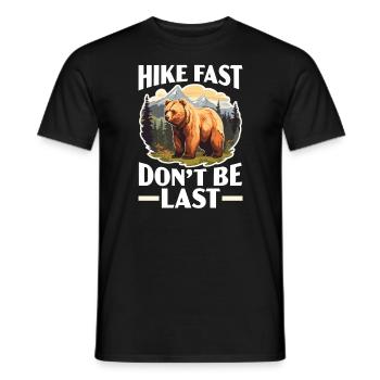 Bear Hiking Mountain Climbing Hiker Bear Lover - Men's T-Shirt - black - Front - AI Model Male 178 light (178cm)