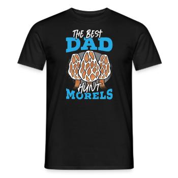 Champignon Cueillette Mycologie Champignons Chasse aux morilles - T-shirt homme - noir - Devant - AI Model Male 178 light (178cm)