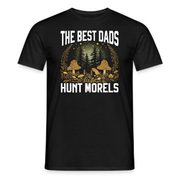 Champignon Cueillette Mycologie Champignons Chasse aux morilles - T-shirt homme - noir - Devant - AI Model Male 178 light (178cm)