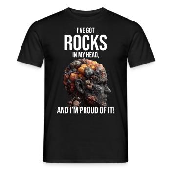 Gestein sammeln Mineraliensammler Geologie Lustig - Männer T-Shirt - Schwarz - Vorne - AI Model Male 178 light (178cm)