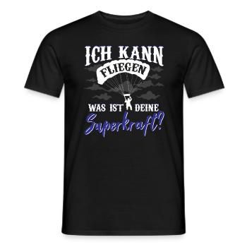 Fallschirmspringen Fallschirmsprung - Männer T-Shirt - Schwarz - Vorne - AI Model Male 178 light (178cm)