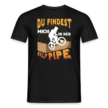 BMX Fahrrad findest mich in der Halfpipe - Männer T-Shirt - Schwarz - Vorne - AI Model Male 178 light (178cm)