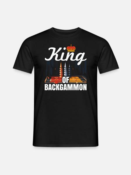 Backgammon Spieler Strategie Brettspiel Würfelspiel - Männer T-Shirt - Schwarz