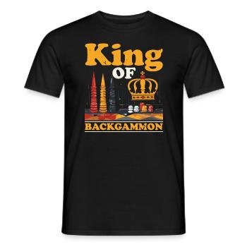 Backgammon Player Strategy Board Game Dice Game - Men's T-Shirt - black - Front - AI Model Male 178 light (178cm)