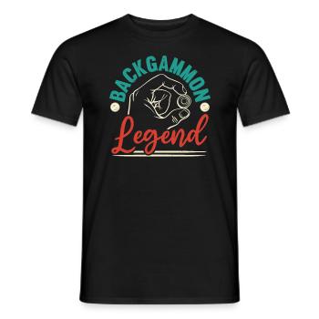 Backgammon Player Strategy Board Game Dice Game - Men's T-Shirt - black - Front - AI Model Male 178 light (178cm)