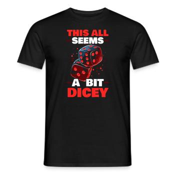 Backgammon Spieler Strategie Brettspiel Würfelspiel - Männer T-Shirt - Schwarz - Vorne - AI Model Male 178 light (178cm)