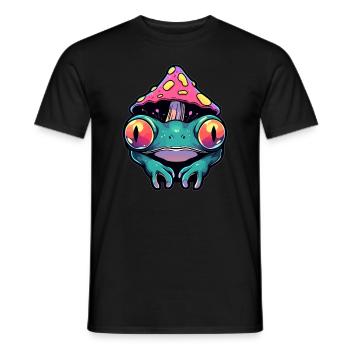 Festival psychédélique EDM DJ Trippy Rave - T-shirt homme - noir - Devant - AI Model Male 178 light (178cm)