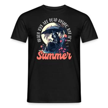Dead Inside Sarcastic Gothic Skeleton Halloween - Men's T-Shirt - black - Front - AI Model Male 178 light (178cm)