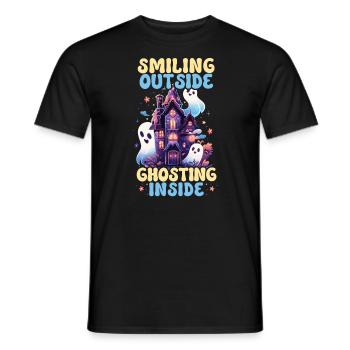 Dead Inside Sarcastic Gothic Skeleton Halloween - Men's T-Shirt - black - Front - AI Model Male 178 light (178cm)