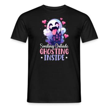 Dead Inside Sarcastic Gothic Skeleton Halloween - Men's T-Shirt - black - Front - AI Model Male 178 light (178cm)