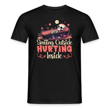 Dead Inside Sarcastic Gothic Skeleton Halloween - Men's T-Shirt - black - Front - AI Model Male 178 light (178cm)