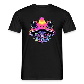 Electronic Music Lover Psychedelic EDM Festival - Men's T-Shirt - black - Front - AI Model Male 178 light (178cm)