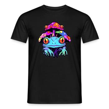 House Music DJ Champignon psychédélique EDM - T-shirt homme - noir - Devant - AI Model Male 178 light (178cm)