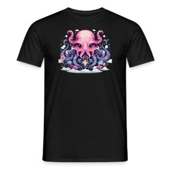 Pastel Goth Lover Soft Grunge Octopus Esthétique - T-shirt homme - noir - Devant - AI Model Male 178 light (178cm)