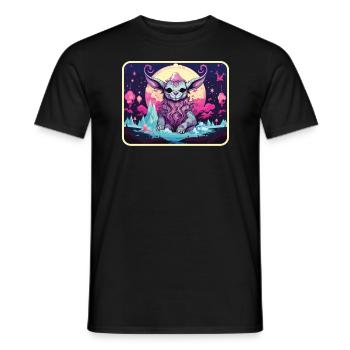 Pastel Goth Lover Emo Soft Grunge Llama Esthétique - T-shirt homme - noir - Devant - AI Model Male 178 light (178cm)