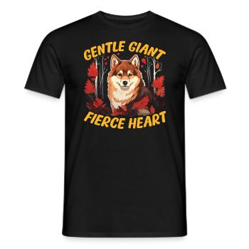 Akita Dog Lover Japanese Pup Breed Pet Owner Puppy - Men's T-Shirt - black - Front - AI Model Male 178 light (178cm)