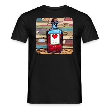 Elixir of Love - Men's T-Shirt - black - Front - AI Model Male 178 light (178cm)