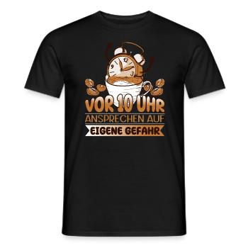 Morgenmuffel Kaffee Vor 10 Uhr nicht ansprechen - Männer T-Shirt - Schwarz - Vorne - AI Model Male 178 light (178cm)