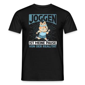 Jogging Läufer Joggen ist meine Pause - Männer T-Shirt - Schwarz - Vorne - AI Model Male 178 light (178cm)