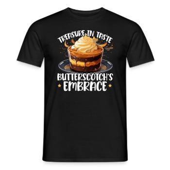 Butterscotch Süßes Karamell Essen Feinschmeckerbutter - Männer T-Shirt - Schwarz - Vorne - AI Model Male 178 light (178cm)