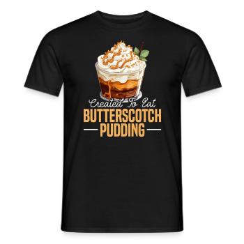 Butterscotch Sweet Caramel Food Foodie Butter - Men's T-Shirt - black - Front - AI Model Male 178 light (178cm)