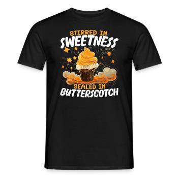 Butterscotch Süßes Karamell Essen Feinschmeckerbutter - Männer T-Shirt - Schwarz - Vorne - AI Model Male 178 light (178cm)