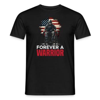 Ancien combattant handicapé militaire soldat de l’armée des États-Unis - T-shirt homme - noir - Devant - AI Model Male 178 light (178cm)