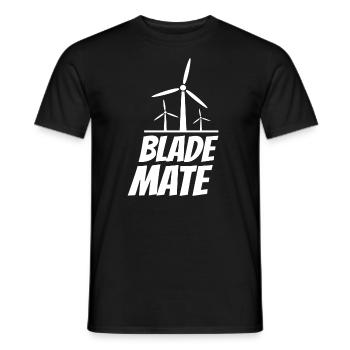 Blade Mate Wind Turbine Wind Power Wind Energy - Men's T-Shirt - black - Front - AI Model Male 178 light (178cm)