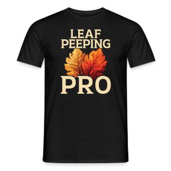 Blatt gucken Herbst Blattgucker Herbstlaub - Männer T-Shirt - Schwarz - Vorne - AI Model Male 178 light (178cm)