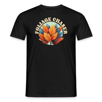 Blatt gucken Herbst Blattgucker Herbstlaub - Männer T-Shirt - Schwarz - Vorne - AI Model Male 178 light (178cm)