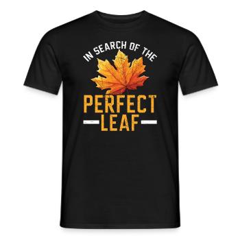 Blatt gucken Herbst Blattgucker Herbstlaub - Männer T-Shirt - Schwarz - Vorne - AI Model Male 178 light (178cm)