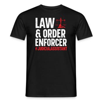 Juristischer Assistent Job Recht Richter im Gerichtssaal - Männer T-Shirt - Schwarz - Vorne - AI Model Male 178 light (178cm)