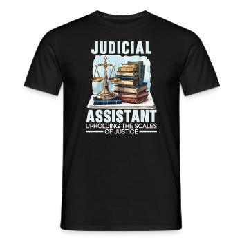 Juristischer Assistent Job Recht Richter im Gerichtssaal - Männer T-Shirt - Schwarz - Vorne - AI Model Male 178 light (178cm)