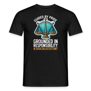 Juristischer Assistent Job Recht Richter im Gerichtssaal - Männer T-Shirt - Schwarz - Vorne - AI Model Male 178 light (178cm)