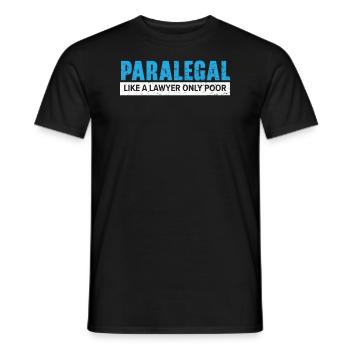 Juristischer Assistent Job Recht Richter im Gerichtssaal - Männer T-Shirt - Schwarz - Vorne - AI Model Male 178 light (178cm)