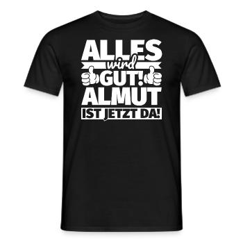 Almut Vorname Geschenk lustiger Spruch - Männer T-Shirt - Schwarz - Vorne - AI Model Male 178 light (178cm)