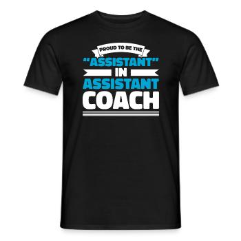 Assistant Coach Sport Trainer Team Coaching - Men's T-Shirt - black - Front - AI Model Male 178 light (178cm)