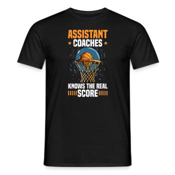 Assistant Coach Sport Trainer Team Coaching - Men's T-Shirt - black - Front - AI Model Male 178 light (178cm)
