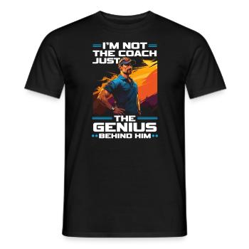 Entraîneur adjoint Entraîneur sportif Entraîneur d’équipe - T-shirt homme - noir - Devant - AI Model Male 178 light (178cm)