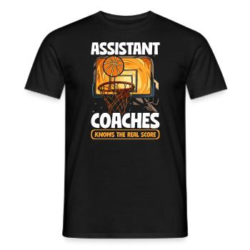 Assistant Coach Sport Trainer Team Coaching - Men's T-Shirt - black - Front - AI Model Male 178 light (178cm)