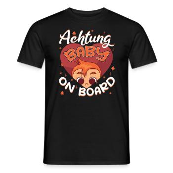 Schwangerschaft Babyparty Babybauch Baby - Männer T-Shirt - Schwarz - Vorne - AI Model Male 178 light (178cm)